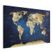 Leinwandbild World Map: The Dark Blue Depths 94571 additionalThumb 2