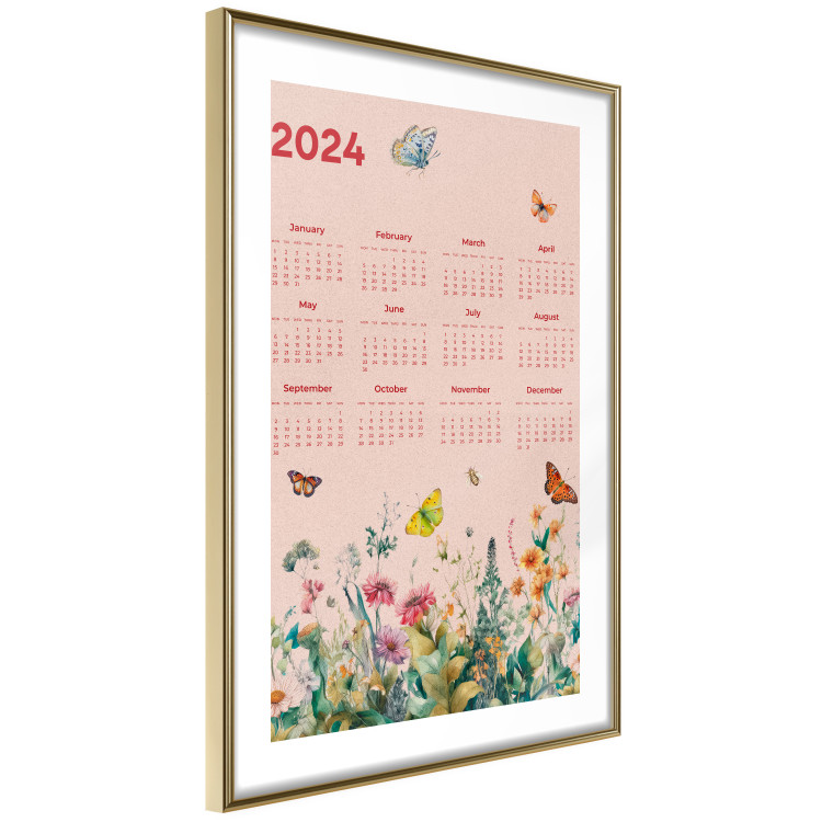 Poster Calendar 2024 - Beautiful Butterflies Flying Over a Flowery Meadow 151891 additionalImage 7