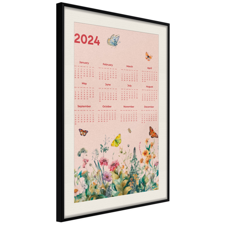 Poster Calendar 2024 - Beautiful Butterflies Flying Over a Flowery Meadow 151891 additionalImage 11
