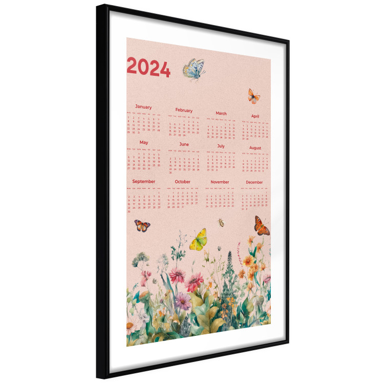 Poster Calendar 2024 - Beautiful Butterflies Flying Over a Flowery Meadow 151891 additionalImage 6