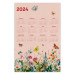 Poster Calendar 2024 - Beautiful Butterflies Flying Over a Flowery Meadow 151891