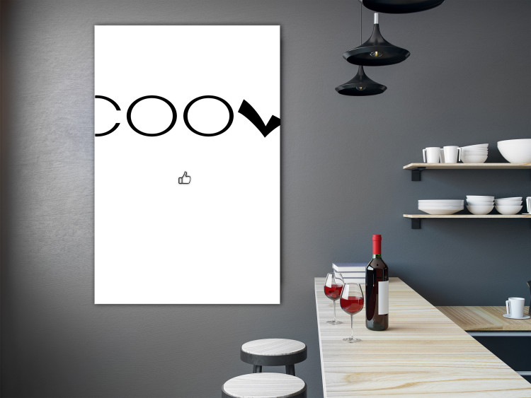 Bild auf Leinwand Like it - minimalistische Typo auf weißem Hintergrund mit Web-Symbol 122802 additionalImage 3