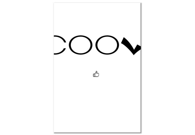 Bild auf Leinwand Like it - minimalistische Typo auf weißem Hintergrund mit Web-Symbol 122802