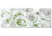 Wandbild Weiße Rosenknospen - Komposition mit Blumen und grünen Akzenten 123212