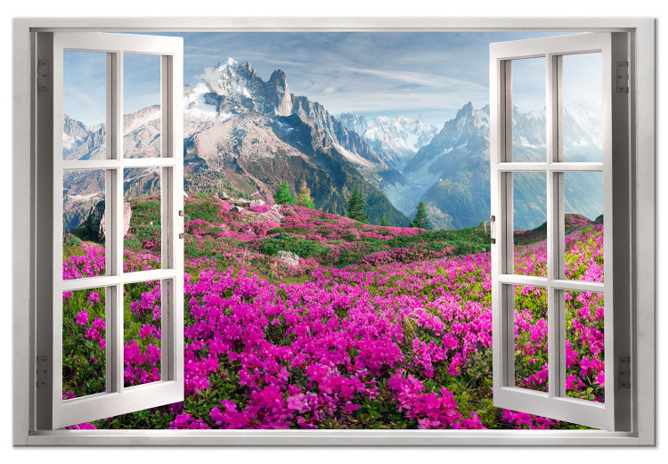 Bild auf Leinwand Alpine Rhododendrons (1 Part) Wide 125222