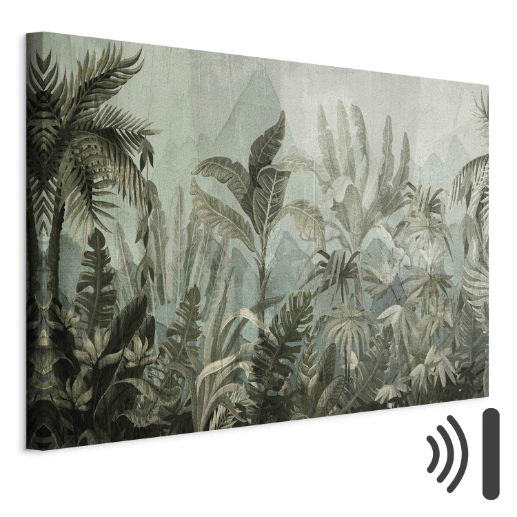 Wandbild Mountain jungle - dark green composition with leaves and trees 151222 additionalImage 8
