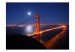 Fototapete Architektur von San Francisco - Golden Gate Bridge bei Nacht mit Mond 97222 additionalThumb 1