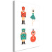 Bild auf Leinwand Christmas Tree Toys - Toy Soldiers and a Ballerina in Festive Colors 148032 additionalThumb 2