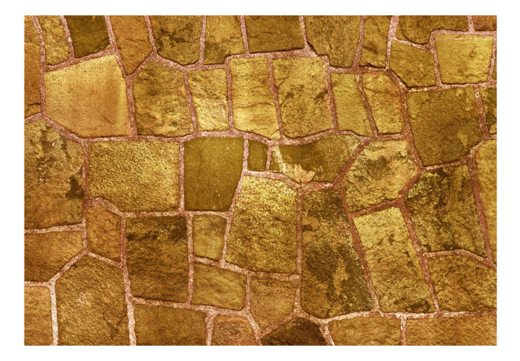 Vlies Fototapete Goldene Elemente - Hintergrund mit unregelmäßiger Textur von Steinen 94242 additionalImage 1