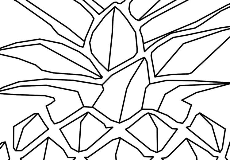 Wandbild Schwarze Umrisse der Ananas - eine minimalistische Zeichnung 128352 additionalImage 5