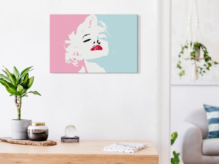 Wandbild zum Malen nach Zahlen Marilyn in Pink 135152 additionalImage 2