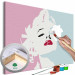 Wandbild zum Malen nach Zahlen Marilyn in Pink 135152