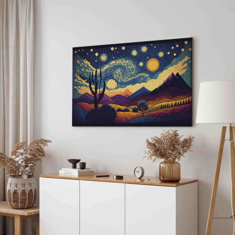 Bild Impressionistic Landscape - Mountains and Meadows Under a Sky Full of Stars 151052 additionalImage 5