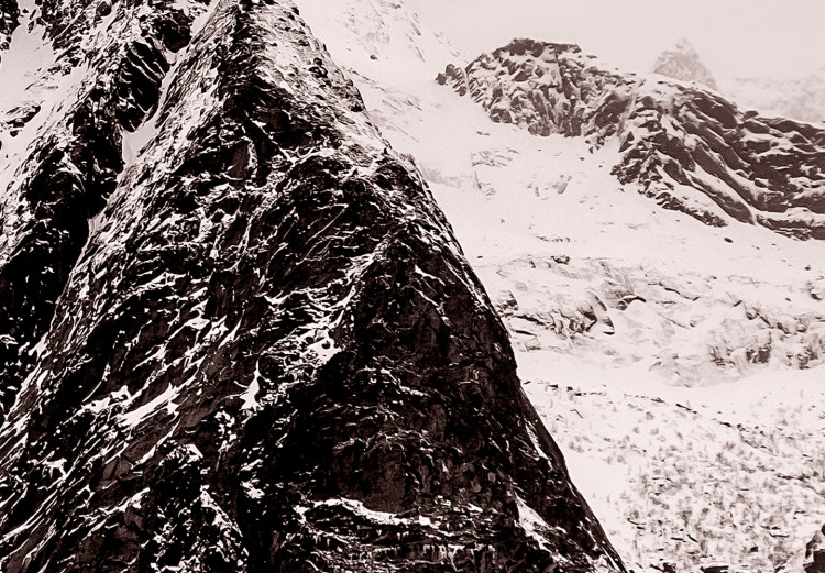 Leinwandbild Unnahbarer Berg - schneebedeckter Gipfel, der in Wasser getaucht ist 115162 additionalImage 4