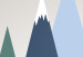 Fototapete Kinderlandschaft - Grafik mit Ballons über blau-grünen Bergen 144962 additionalThumb 4