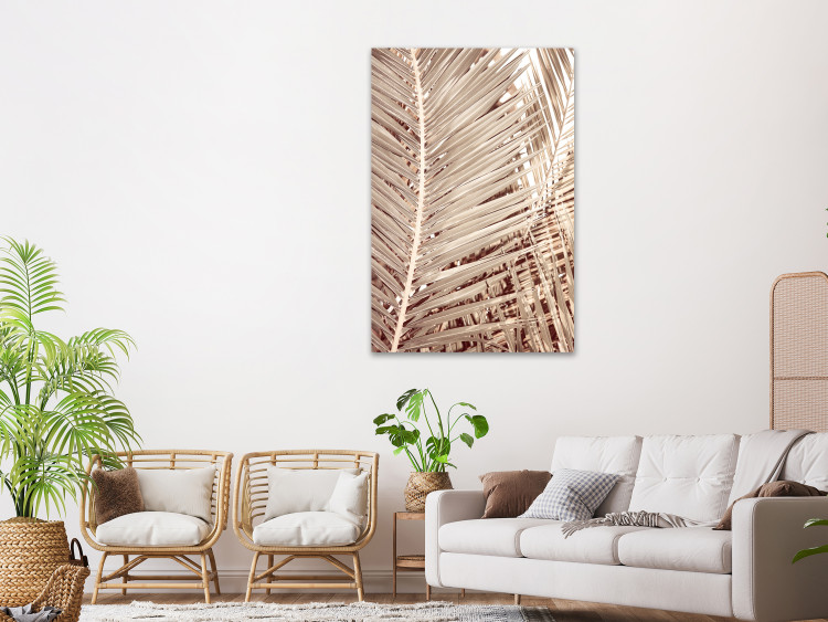 Wandbild Getrocknete Palme - trockene Palmblätter auf einem weißen Hintergrund 135272 additionalImage 3