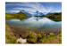 Vlies Fototapete Alpenlandschaft in der Schweiz - Berge spiegeln sich im See 59972 additionalThumb 1