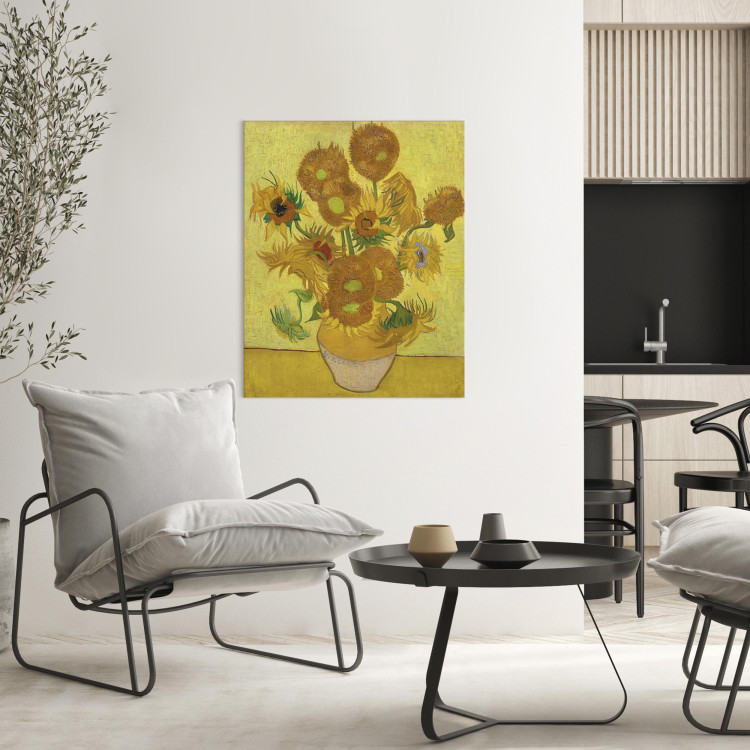 Kunstdruck Still Life - Vase With Fifteen Sunflowers 150482 additionalImage 3
