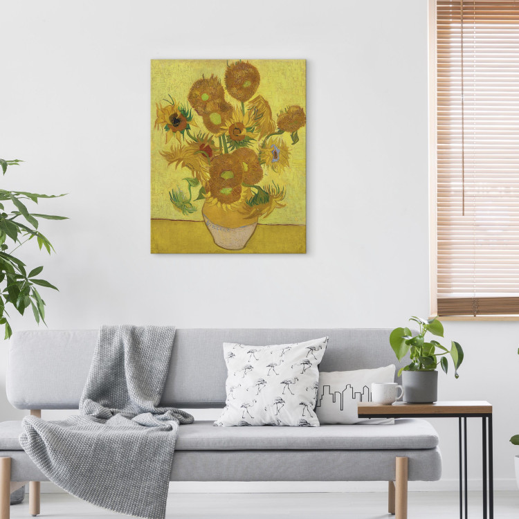 Kunstdruck Still Life - Vase With Fifteen Sunflowers 150482 additionalImage 5