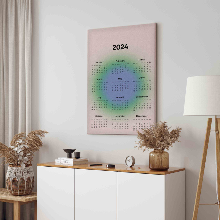 Wandbild Calendar 2024 - Months on the Background of a Circular Gradient 151882 additionalImage 10