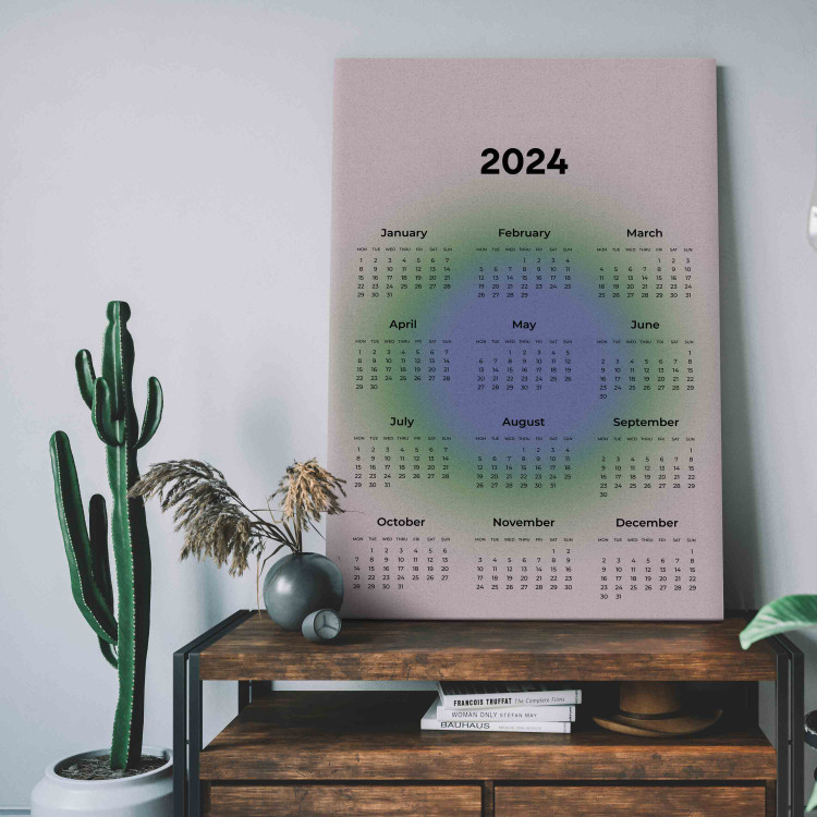 Wandbild Calendar 2024 - Months on the Background of a Circular Gradient 151882 additionalImage 11