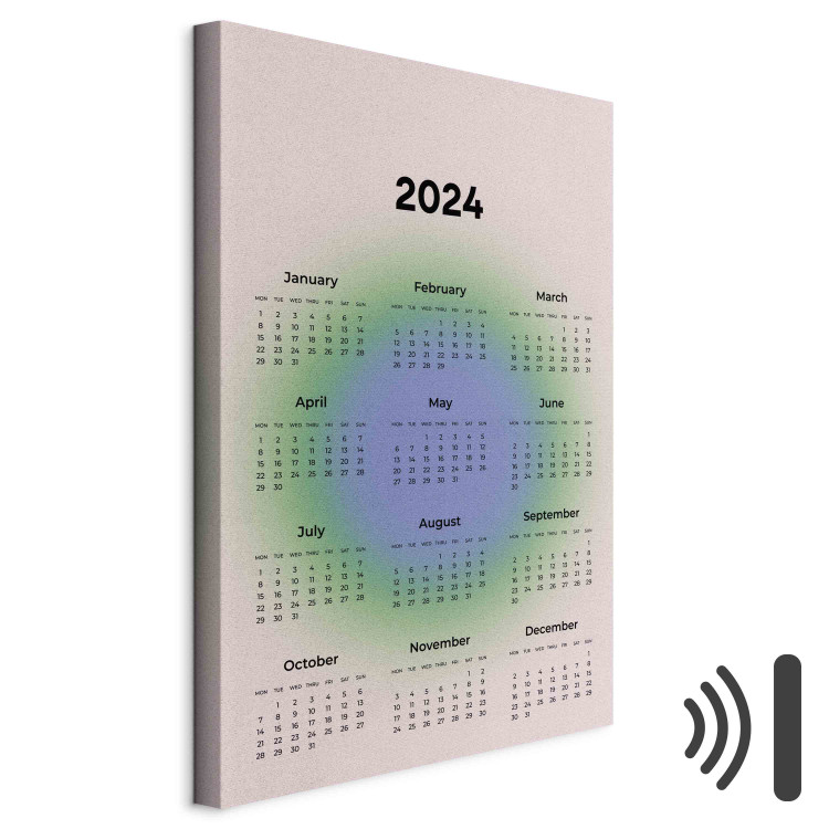 Wandbild Calendar 2024 - Months on the Background of a Circular Gradient 151882 additionalImage 8