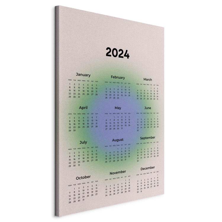 Wandbild Calendar 2024 - Months on the Background of a Circular Gradient 151882 additionalImage 2