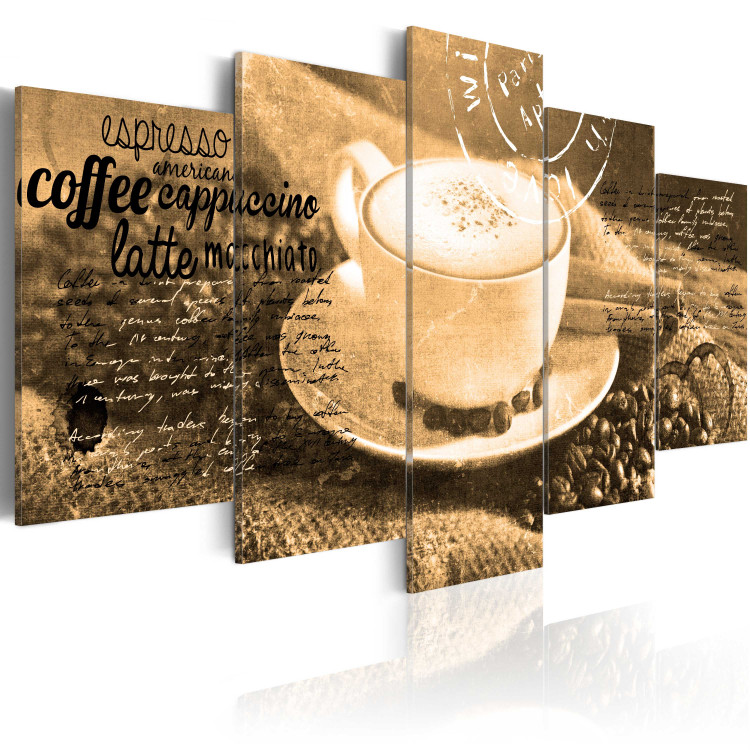 Leinwandbild Coffe, Espresso, Cappuccino, Latte machiato ... - sepia 50492 additionalImage 2