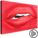 Bild auf Leinwand Weibliche Lippen - halboffene Lippen auf einem hellroten Hintergrund 134613 additionalThumb 6