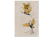 Wandbild Goldene Kraniche - Komposition im japanischen Stil in Beige 136523