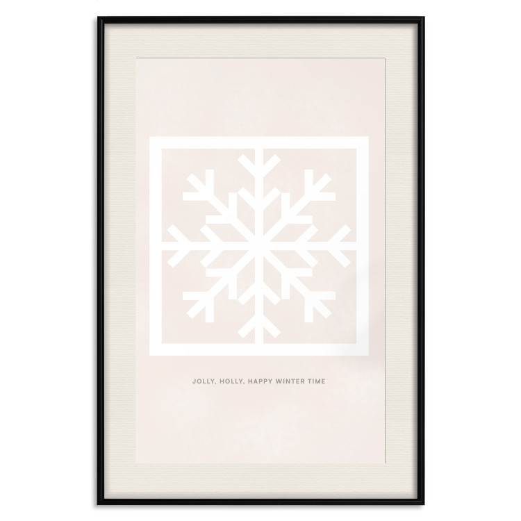 Poster Happy Time - Snowflake and White Christmas Greetings 148023 additionalImage 25