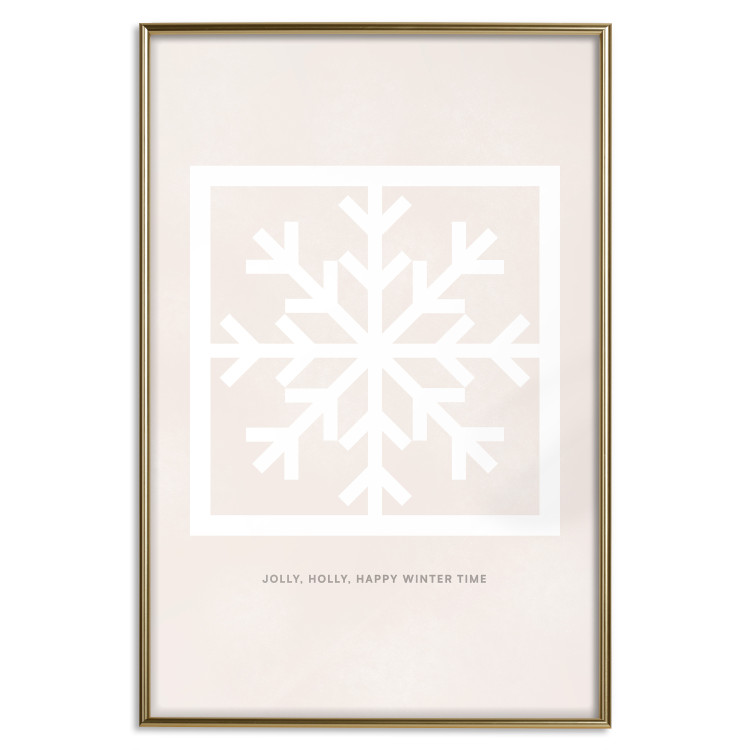 Poster Happy Time - Snowflake and White Christmas Greetings 148023 additionalImage 27