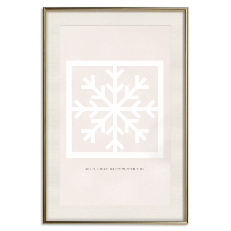 Poster Happy Time - Snowflake and White Christmas Greetings 148023 additionalImage 15