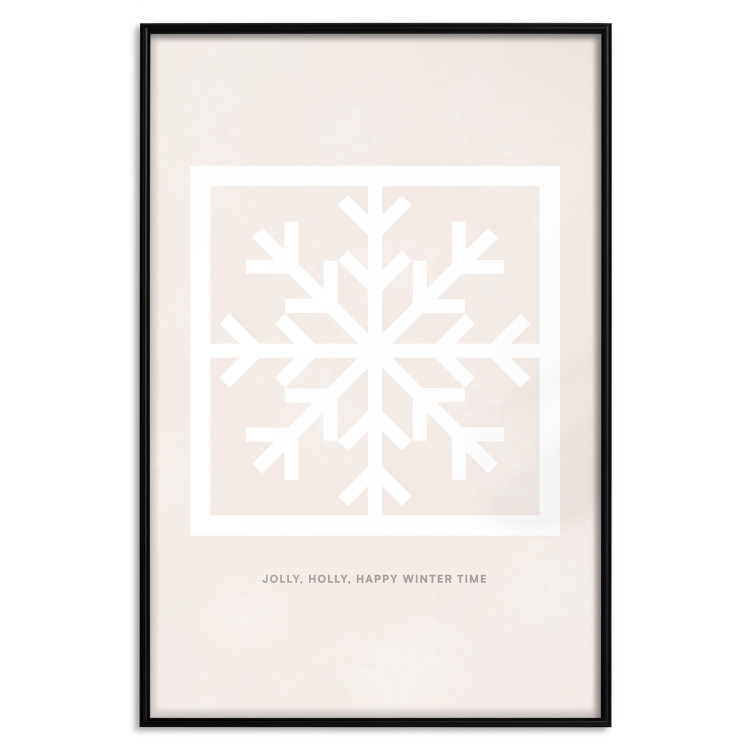 Poster Happy Time - Snowflake and White Christmas Greetings 148023 additionalImage 2
