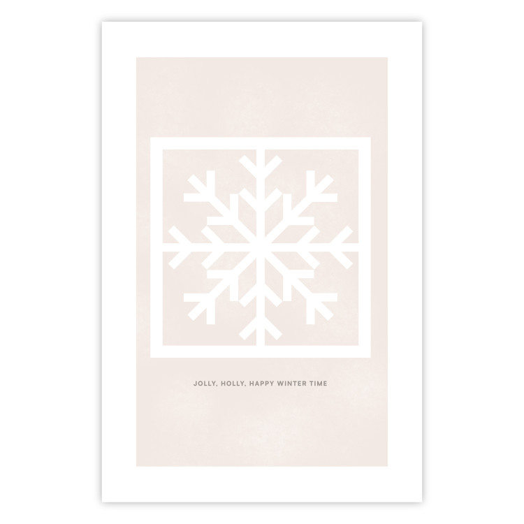 Poster Happy Time - Snowflake and White Christmas Greetings 148023 additionalImage 17