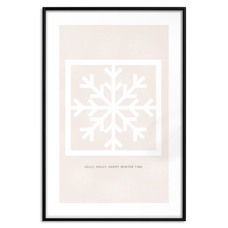 Poster Happy Time - Snowflake and White Christmas Greetings 148023 additionalImage 22