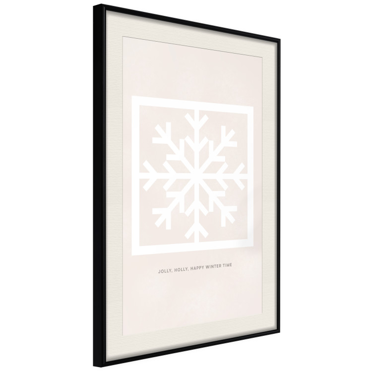 Poster Happy Time - Snowflake and White Christmas Greetings 148023 additionalImage 10