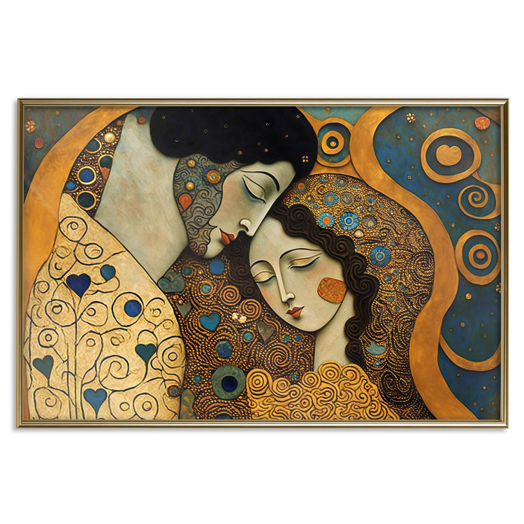 Poster Couple in Embrace - A Mosaic Portrait Inspired by the Style of Gustav Klimt 151123 additionalImage 19