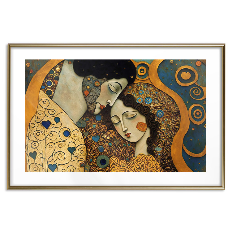 Poster Couple in Embrace - A Mosaic Portrait Inspired by the Style of Gustav Klimt 151123 additionalImage 26