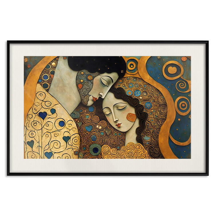Poster Couple in Embrace - A Mosaic Portrait Inspired by the Style of Gustav Klimt 151123 additionalImage 27