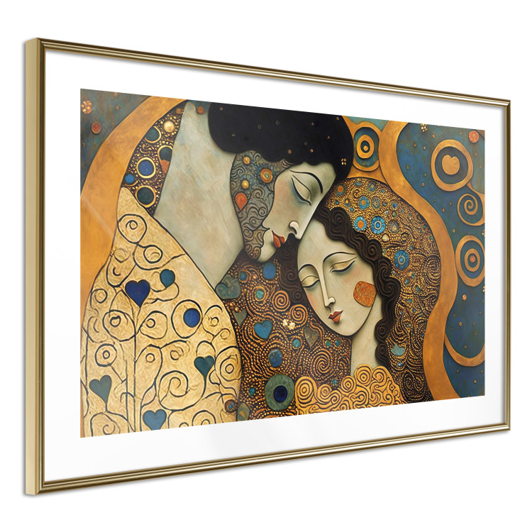 Poster Couple in Embrace - A Mosaic Portrait Inspired by the Style of Gustav Klimt 151123 additionalImage 7