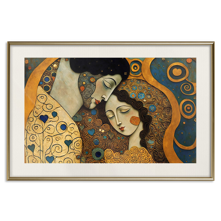 Poster Couple in Embrace - A Mosaic Portrait Inspired by the Style of Gustav Klimt 151123 additionalImage 25