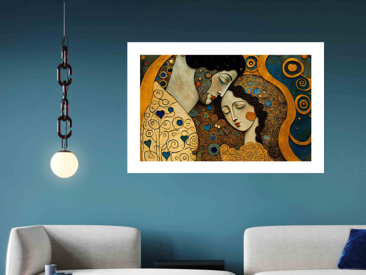 Poster Couple in Embrace - A Mosaic Portrait Inspired by the Style of Gustav Klimt 151123 additionalImage 23