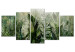 Wandbild Tropical Leaves - Plants in Dew Against a Background of Greenery in the Mist 151423