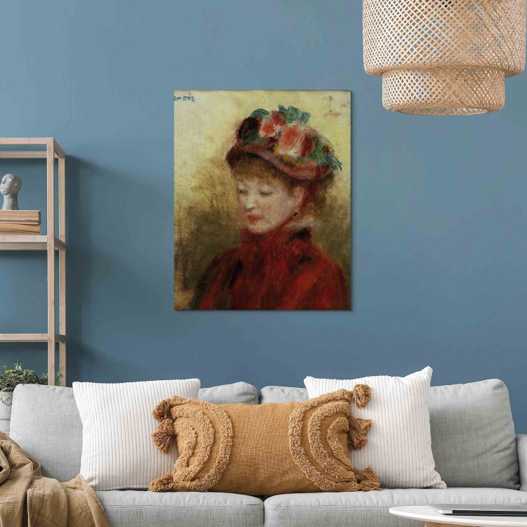 Kunstdruck Jeune femme au chapeau aux fleurs 157033 additionalImage 5
