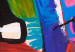 Leinwandbild Pastellfiguren (3-teilig) - Bunte Abstraktion mit Silhouetten 47143 additionalThumb 3