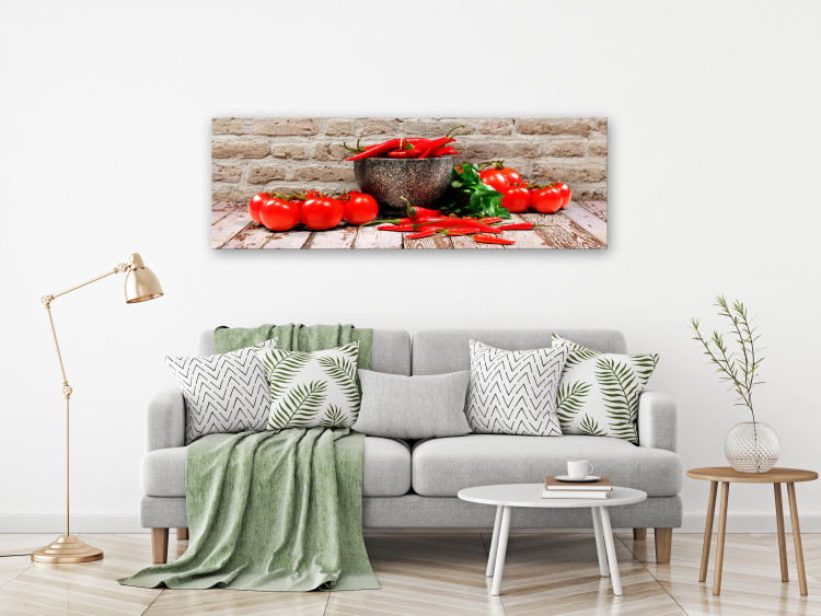 Bild auf Leinwand Red Vegetables (1 Part) Brick Narrow 107953 additionalImage 3