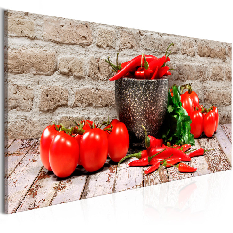 Bild auf Leinwand Red Vegetables (1 Part) Brick Narrow 107953 additionalImage 2