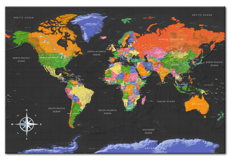 Dekorative Pinnwand World Map: Dark Depth [Cork Map] 95953 additionalImage 2
