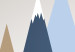 Vlies Fototapete Kinderlandschaft - Grafik mit Ballons über blau-beigen Bergen 144963 additionalThumb 4